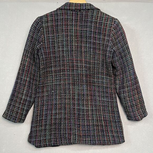 Vtg NORM THOMPSON Women's Tweed Blazer w/Silk and Linen Multi USA Size M - Picture 2 of 8